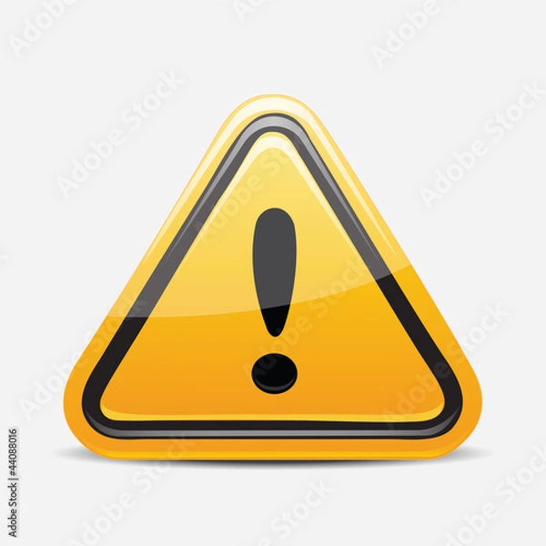 Obraz Triangular warning sign