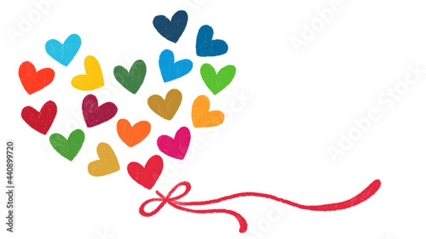 Obraz SDGsカラーのハートでできた花束のイメージ