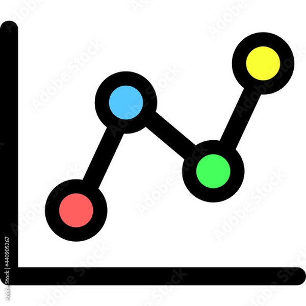 Obraz graph icon vector