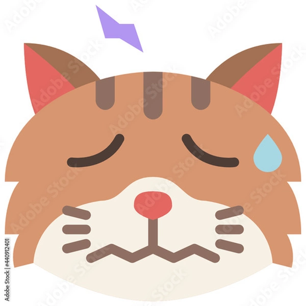 Fototapeta stressed flat icon