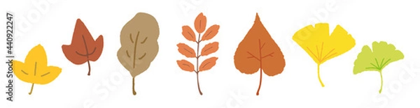 Obraz 秋の葉の手描き風イラスト