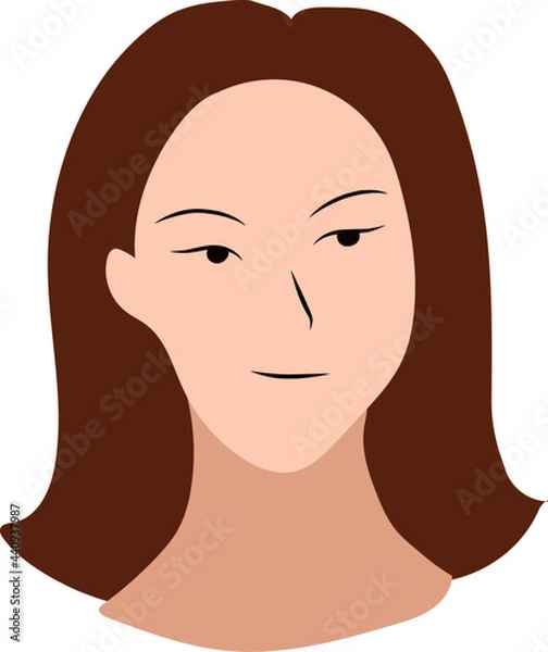Fototapeta Arrogant girl expression portrait vector