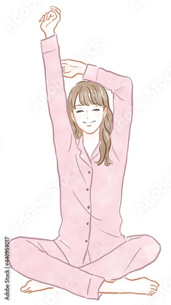 Obraz 伸びをする女性