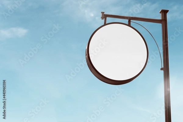 Obraz Round classic sign post in the blue sky