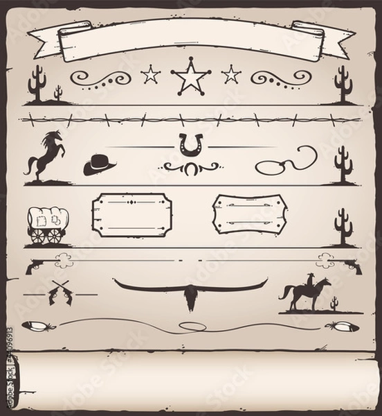 Fototapeta Projektowanie elementów dzikiego zachodu