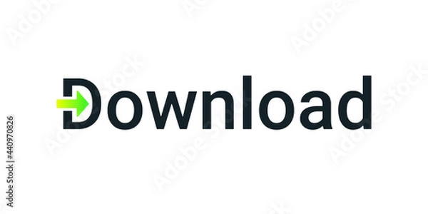 Fototapeta Download inscription. Isolated vector image on white background