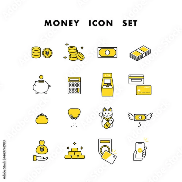 Obraz お金アイコンセット