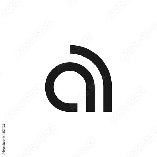 Fototapeta Initial AR modern monogram and elegant logo design