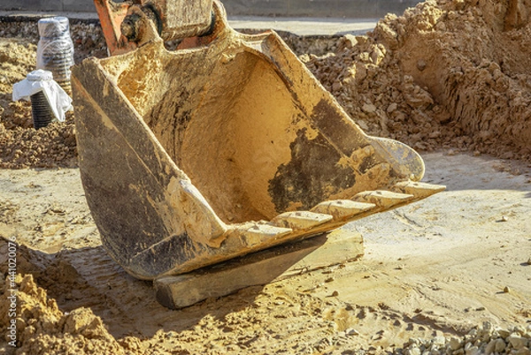 Fototapeta excavator at work
