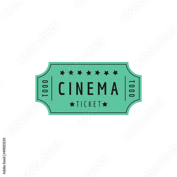 Obraz CINEMA TICKET GREEN