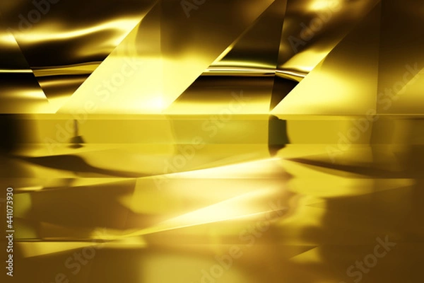 Obraz Gold light effect on dark  background.