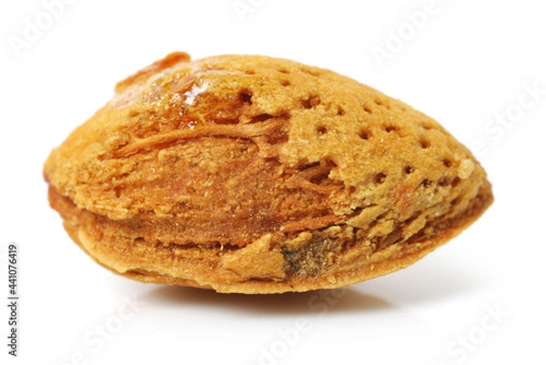 Fototapeta apricot kernel isolated on white background