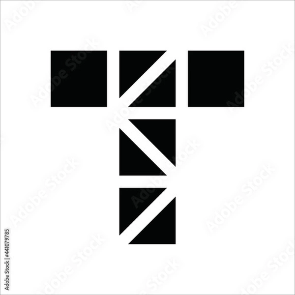 Obraz Letter T logo. initial letter T design logo vector illustration