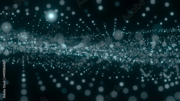 Fototapeta 幻想的に輝く漂うパーティクル イルミネーション [別Verあり]