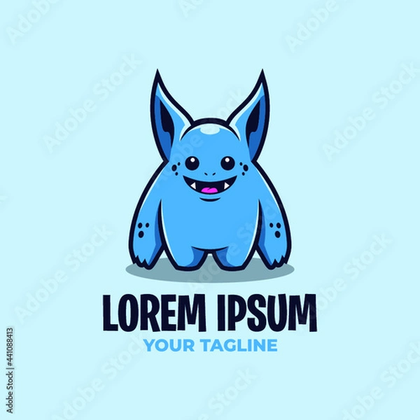 Obraz AWESOME CUTE MONSTER LOGO TEMPLATE