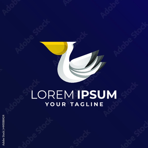 Obraz AWESOME GRADIENT PELICAN LOGO TEMPLATE