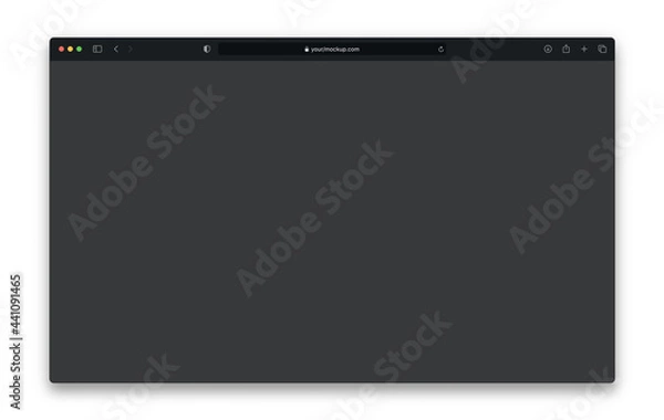 Fototapeta Browser template, clean design, make your own web page in minutes, create your website design. Minimal browser mock-up.	
