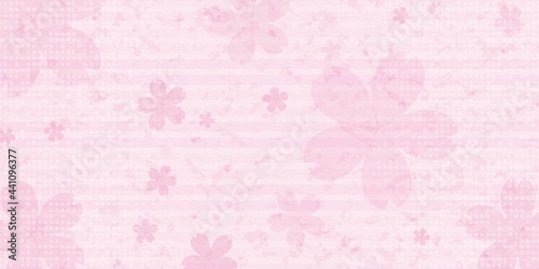 Fototapeta さくらの花びらイメージテクスチャ・パノラマサイズ