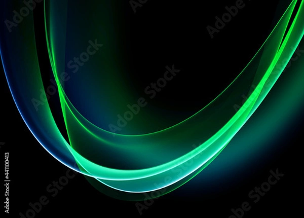 Obraz abstract green wave background