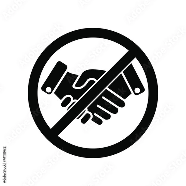 Obraz handshake. vector Flat  handshake isolated on blank background. eps 10