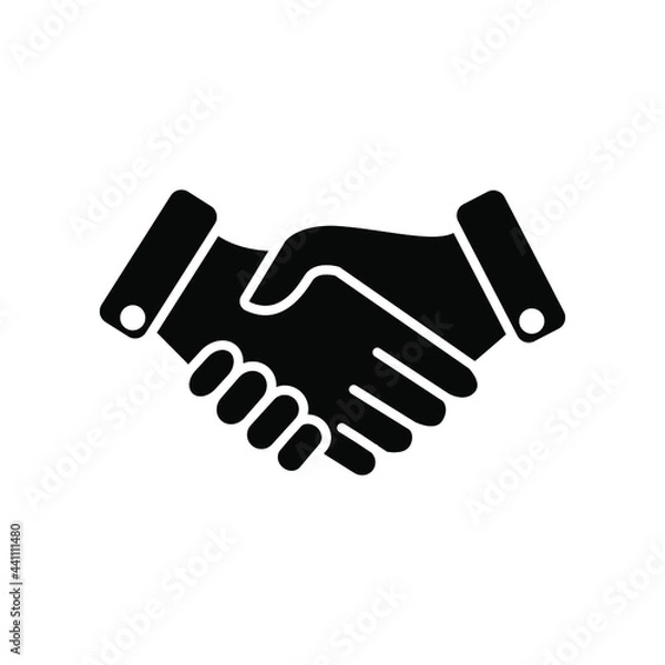 Obraz handshake. vector Flat  handshake isolated on blank background. eps 10