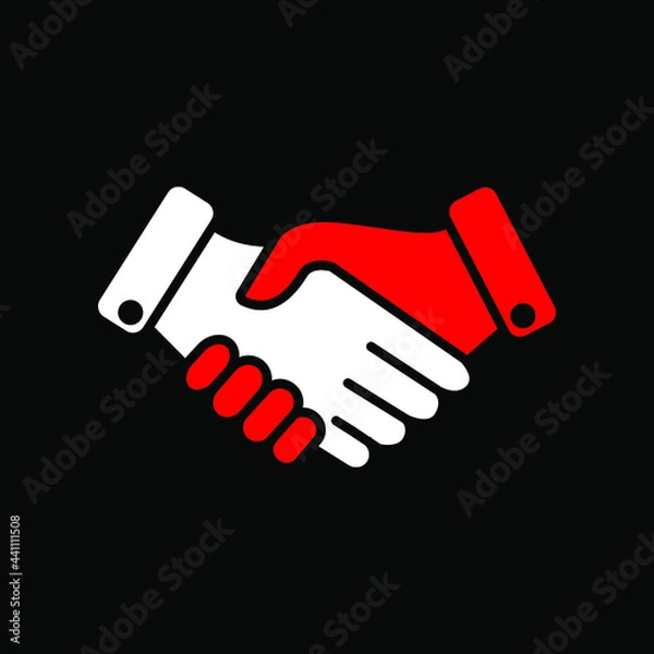 Obraz handshake. vector Flat  handshake isolated on blank background. eps 10