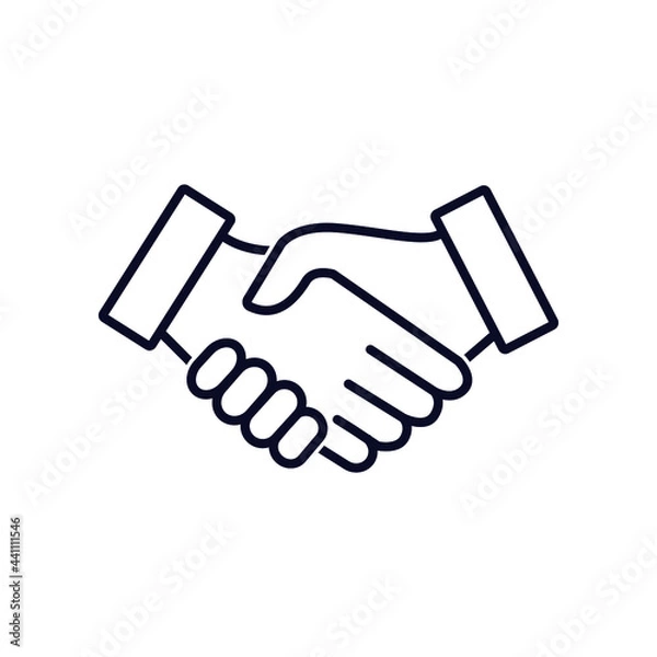 Obraz handshake. vector Flat  handshake isolated on blank background. eps 10