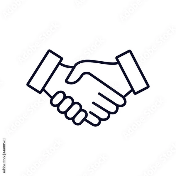 Obraz handshake. vector Flat  handshake isolated on blank background. eps 10