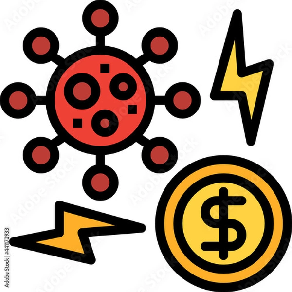 Obraz economy color outline icon