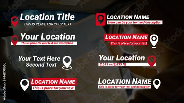 Fototapeta Location Title Overlay