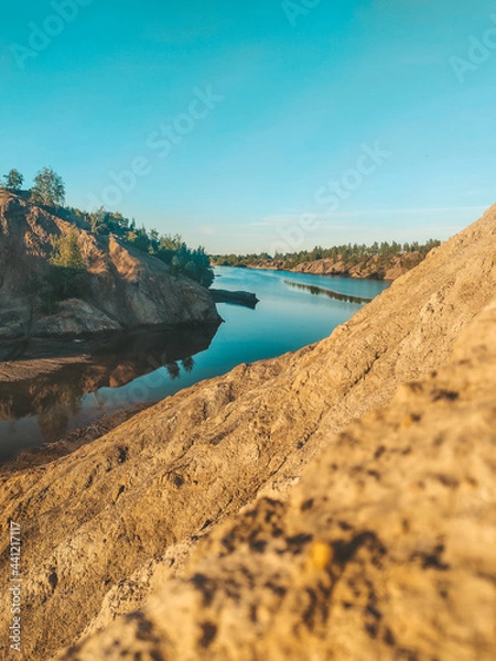 Obraz mountains and river