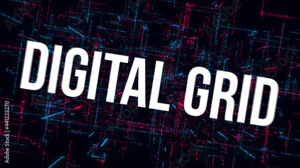 Obraz Digital Grid Title