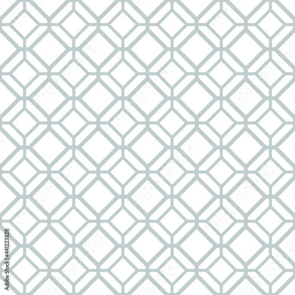 Fototapeta The geometric pattern with lines . Seamless background. White and Gray texture. Graphic modern pattern.