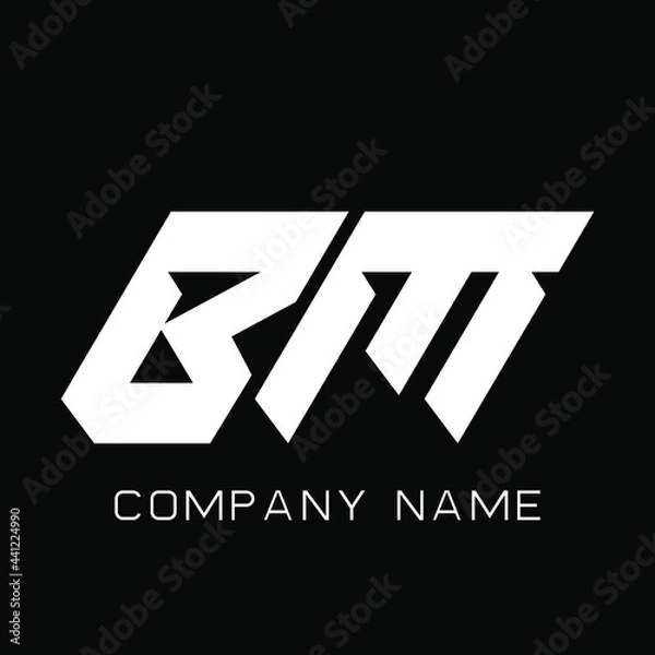 Fototapeta BM, B M, MB,M B, Abstract Letters Logo Monogram.