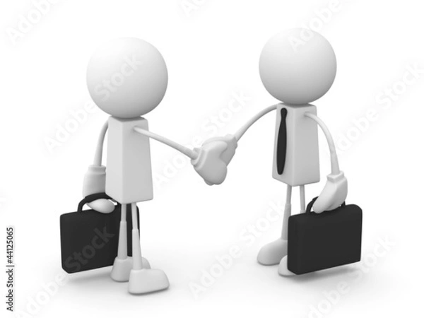 Obraz 握手するビジネスマン