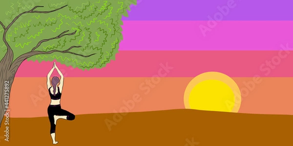 Fototapeta Yoga Tree pose