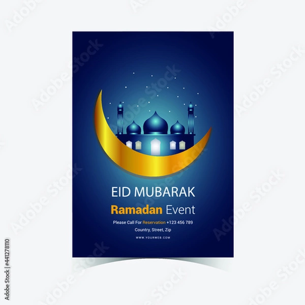 Obraz Eid Mubarak Flyer Design Template