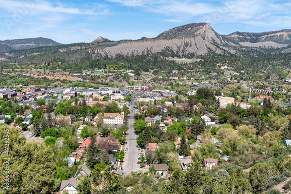 Fototapeta Aerial view of Durango Colorado