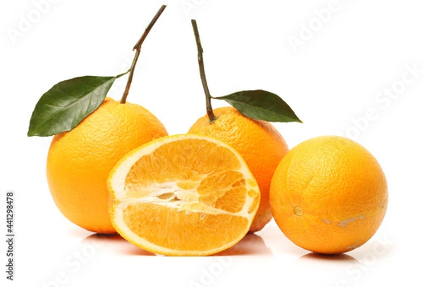 Fototapeta Orange fruit on the white background 