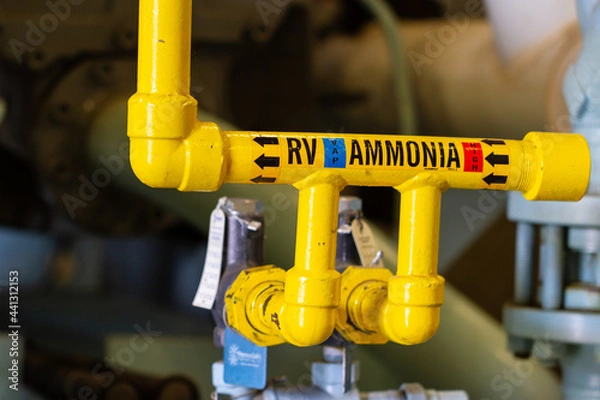 Fototapeta ammonia pipe label