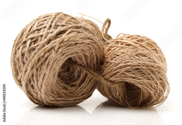 Obraz Hemp rope on white background