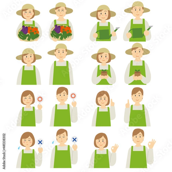 Obraz ガーデニング　女性　男性　指南　