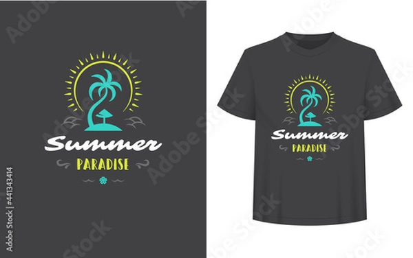 Obraz Summer quote or saying can be used for t-shirt, mug, greeting card, photo overlays