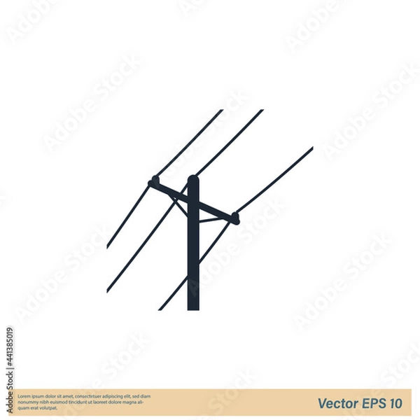 Obraz power pole icon vector illustration