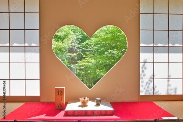 Obraz 正寿院客殿の猪目窓