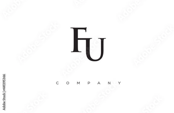 Fototapeta Initial FU logo design vector