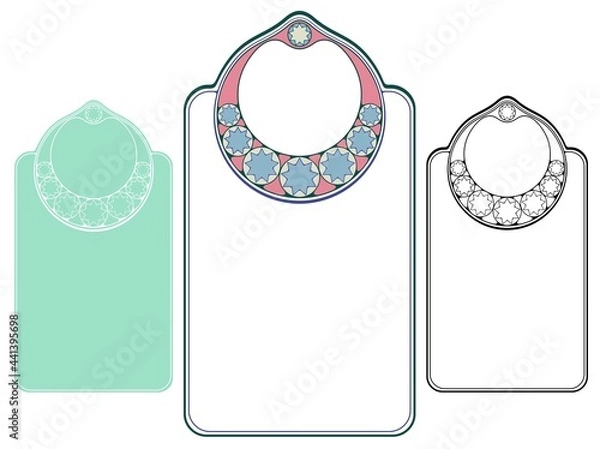 Obraz Retro Art Nouveau style border with variations
