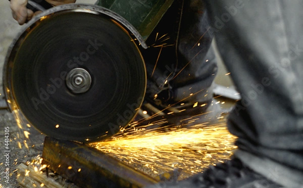 Fototapeta Angle Grinder Sparkles