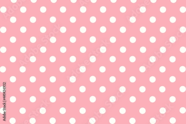 Fototapeta seamless polka pattern, pink polka dots background, dotted background