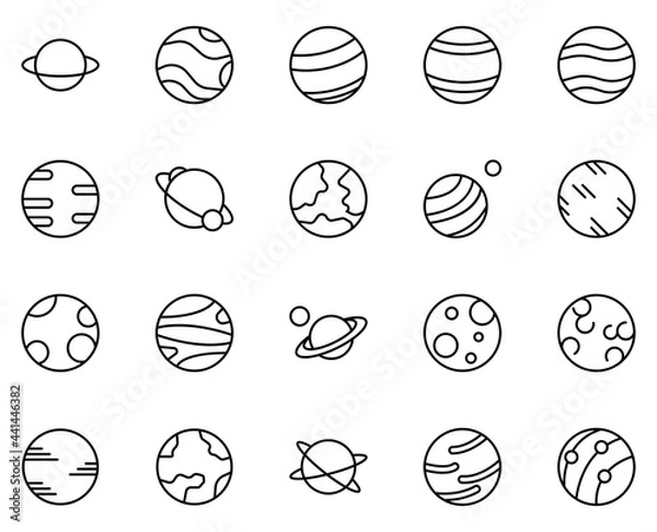 Fototapeta Planet line icon